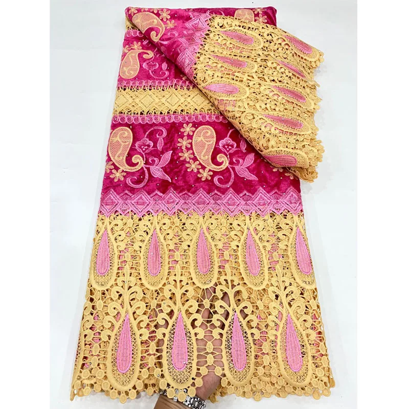 Velvet cord lace high quality cord lace fabric wholesale african women lace fabric, Can be customized
Velvet cord lace high quality cord lace fabric wholesale african women lace fabric, Can be customized