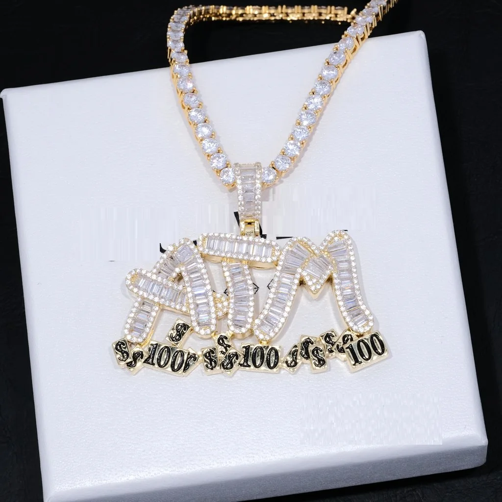 top quality new fashion design bling hip hop jewelry micro pave cz letter ATM pendant tennis chain men necklace
top quality new fashion design bling hip hop jewelry micro pave cz letter ATM pendant tennis chain men necklace