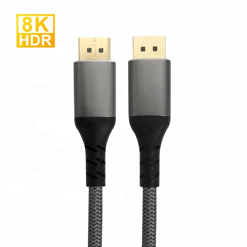 

DisplayPort Cable 8K@60Hz DP to DP Nylon Braided High Speed DP Cord Compatible with Gaming Streaming PC Monitor Laptop TV