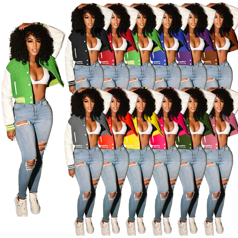 Customized LOGO plus size women's coats autumn and winter baseball uniform jacket fashion long coat women A5273
Customized LOGO plus size women's coats autumn and winter baseball uniform jacket fashion long coat women A5273