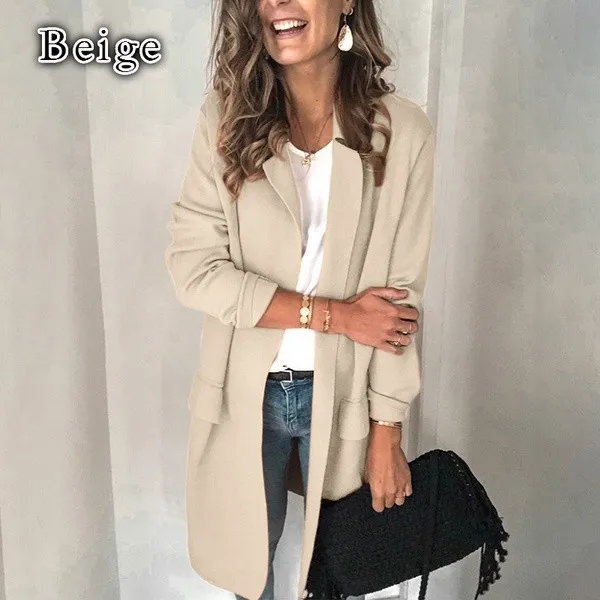 2021 New Arrival Womens Casual Blazers Solid Color Open Front Long Sleeve Work Office Jackets Blazer
2021 New Arrival Womens Casual Blazers Solid Color Open Front Long Sleeve Work Office Jackets Blazer