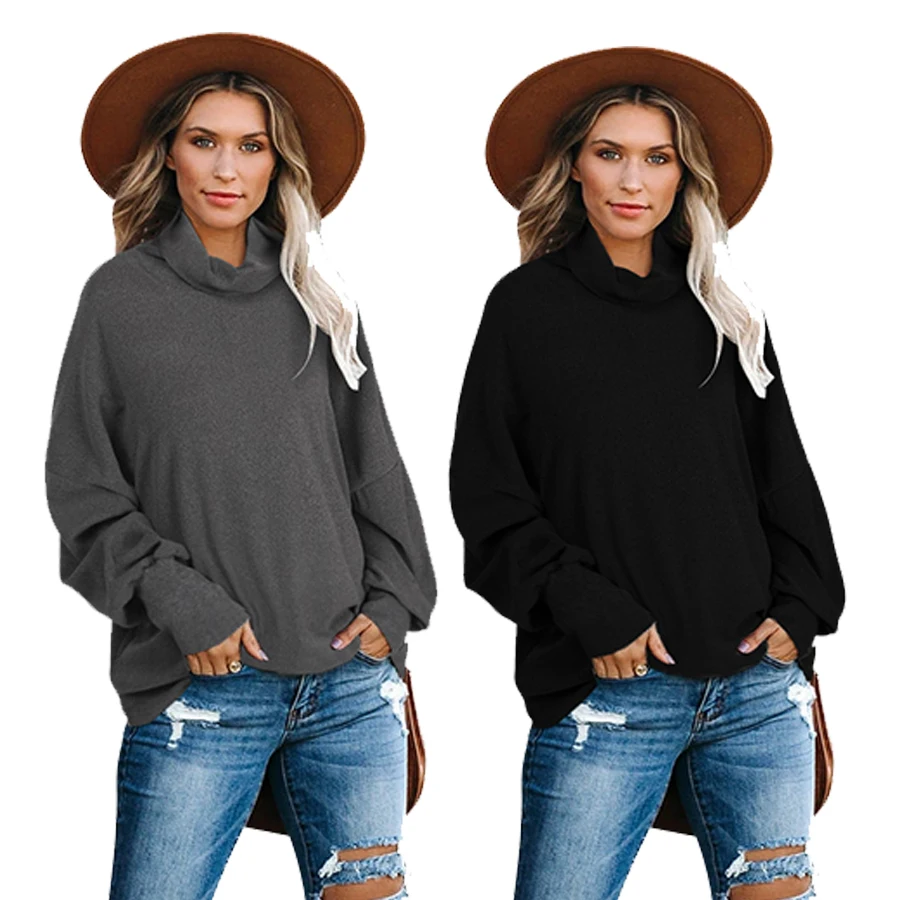 H9060 Yousclothes Fashion Ladies Loose Knitted Tops Long Sleeve Solid Color Women Turtleneck Sweater
H9060 Yousclothes Fashion Ladies Loose Knitted Tops Long Sleeve Solid Color Women Turtleneck Sweater