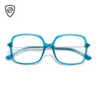 Fashion Transparent Acetate Square Glasses Frame Blue Light Blocking Glasses in Stock ZC19034A