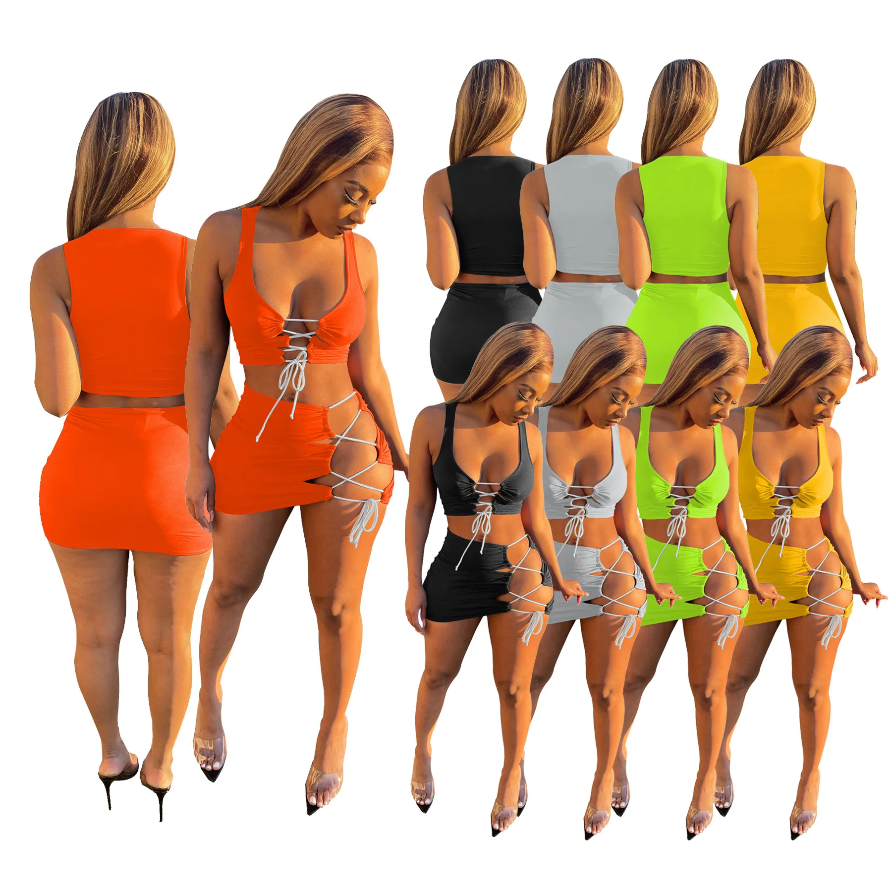 B35672A 2021 Newest fashion hollow out 2 pcs strapless bandage dress, Shown
B35672A 2021 Newest fashion hollow out 2 pcs strapless bandage dress, Shown