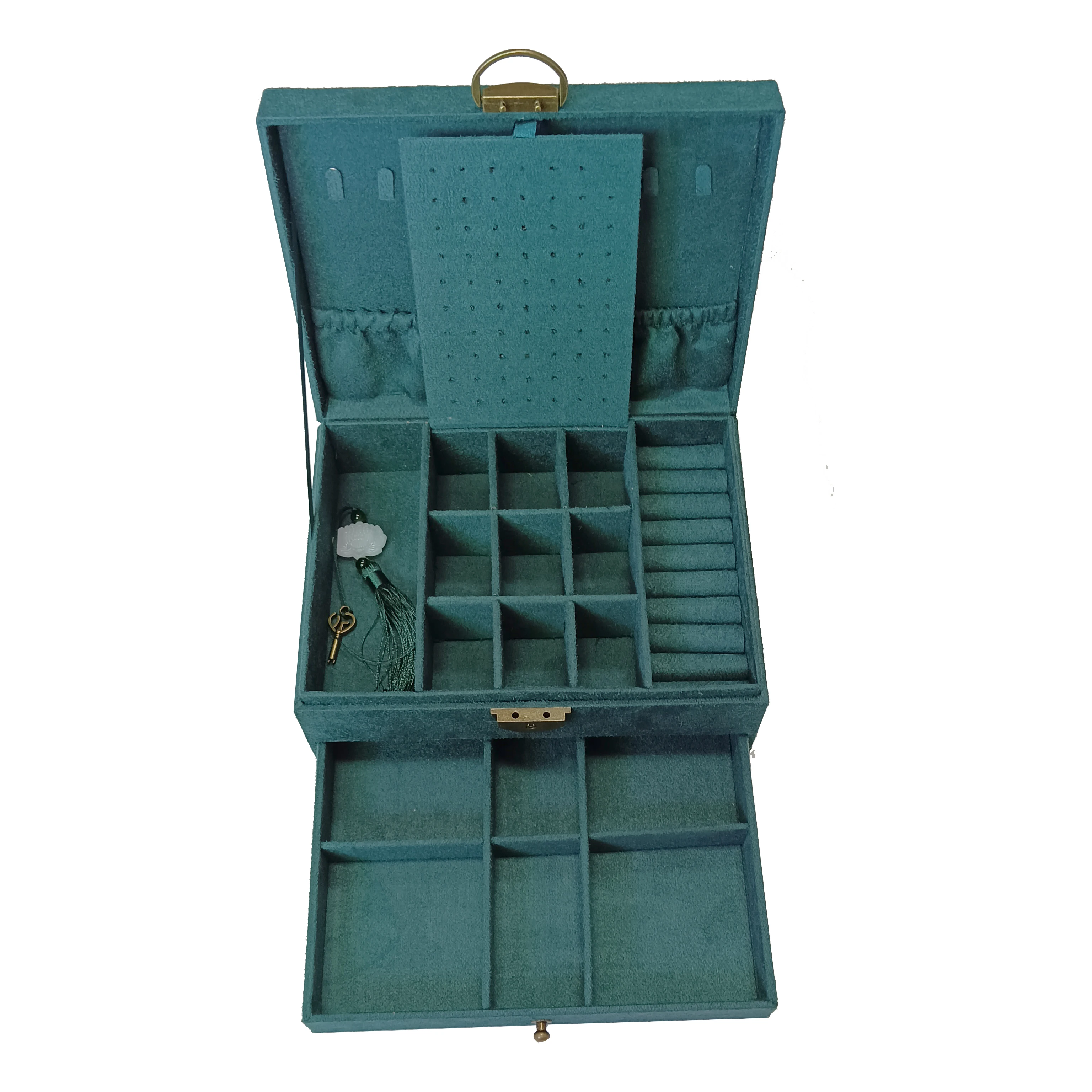 Green Jewelry Box Organizer Travel Jewelry Storage Case Necklace Holders Display Tray Velvet Boxes With Key Tassel
Green Jewelry Box Organizer Travel Jewelry Storage Case Necklace Holders Display Tray Velvet Boxes With Key Tassel