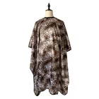 Custom Haircutting Cape Leopard Print Polyester Barber Cape with Designs