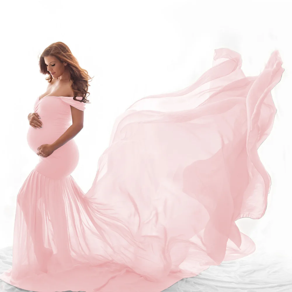 Women mercerized cotton and chiffon pregnant women fluttering tail fluttering sleeves long skirt photography Maternity Clothing, As photo
Women mercerized cotton and chiffon pregnant women fluttering tail fluttering sleeves long skirt photography Maternity Clothing, As photo
