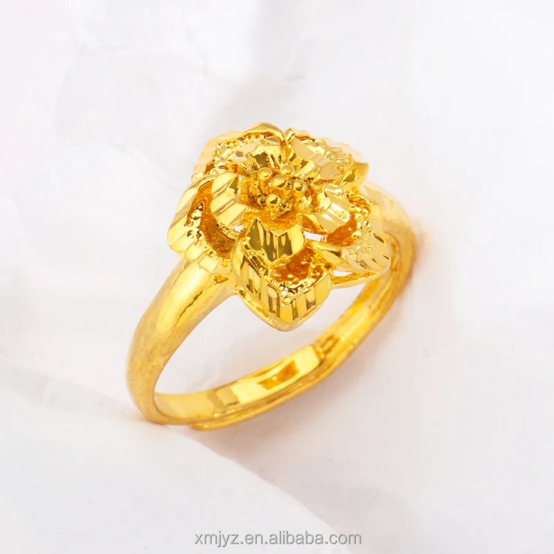 Live Wholesale Classic Fashion Brass Gilded Large Flowers Simple Temperament Versatile Fashion Ring Women
Live Wholesale Classic Fashion Brass Gilded Large Flowers Simple Temperament Versatile Fashion Ring Women
