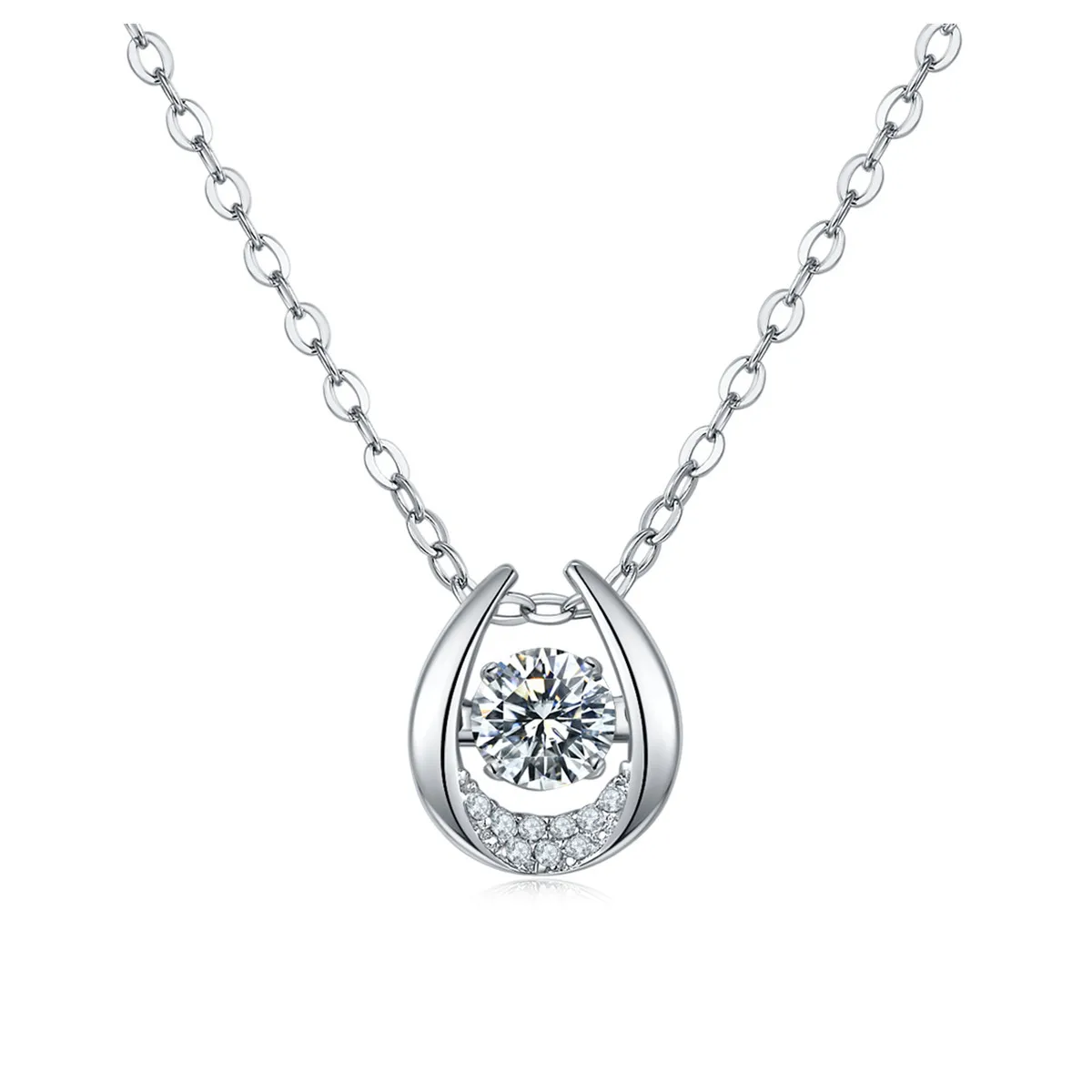 White Gold Plated 925 Sterling Silver 0.5 CT Moissanite Lady diamond Necklace, Picture shows
White Gold Plated 925 Sterling Silver 0.5 CT Moissanite Lady diamond Necklace, Picture shows