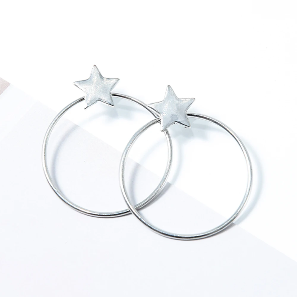 Veijer Cute Geometry Fashion Silver Jewelry Round Star Alloy Charm Round Hook Earrings For Women Girls
Veijer Cute Geometry Fashion Silver Jewelry Round Star Alloy Charm Round Hook Earrings For Women Girls