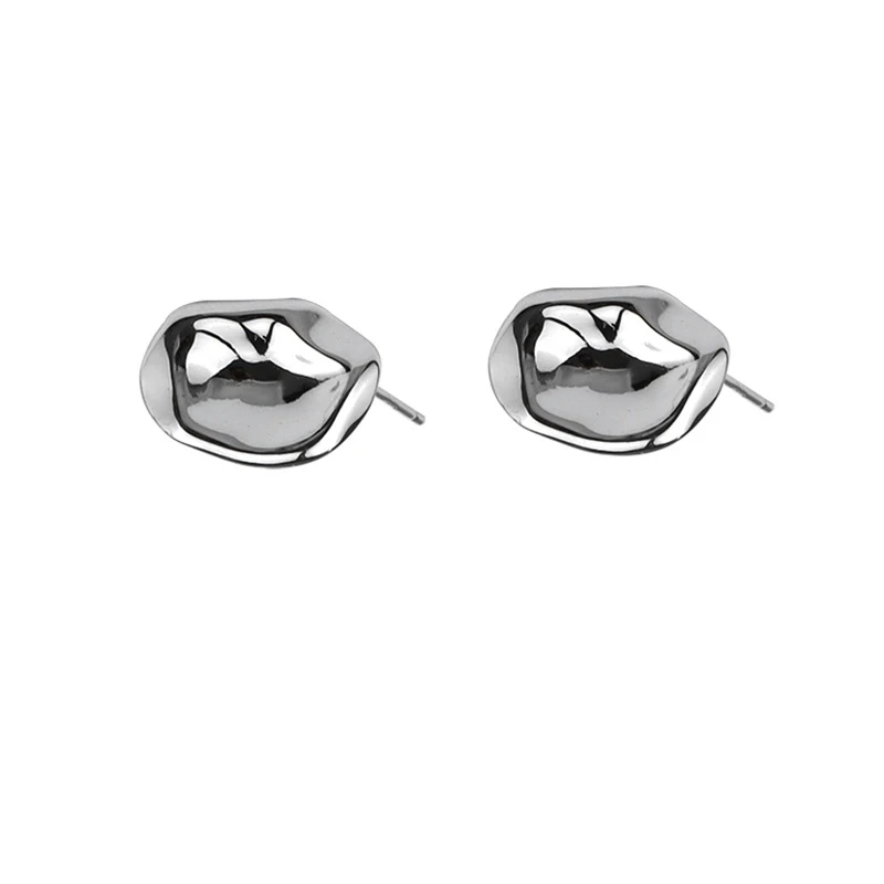 Women Jewelry Gold Plated Rhodium Plated Brass Irregular Geometric Convex Surface Stud Earrings
Women Jewelry Gold Plated Rhodium Plated Brass Irregular Geometric Convex Surface Stud Earrings