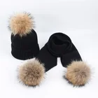 Scarf 2020I Winter Raccoons Furry Hats And Fur Scarf For Mommy And Me Set Can Stretch Length In Stock