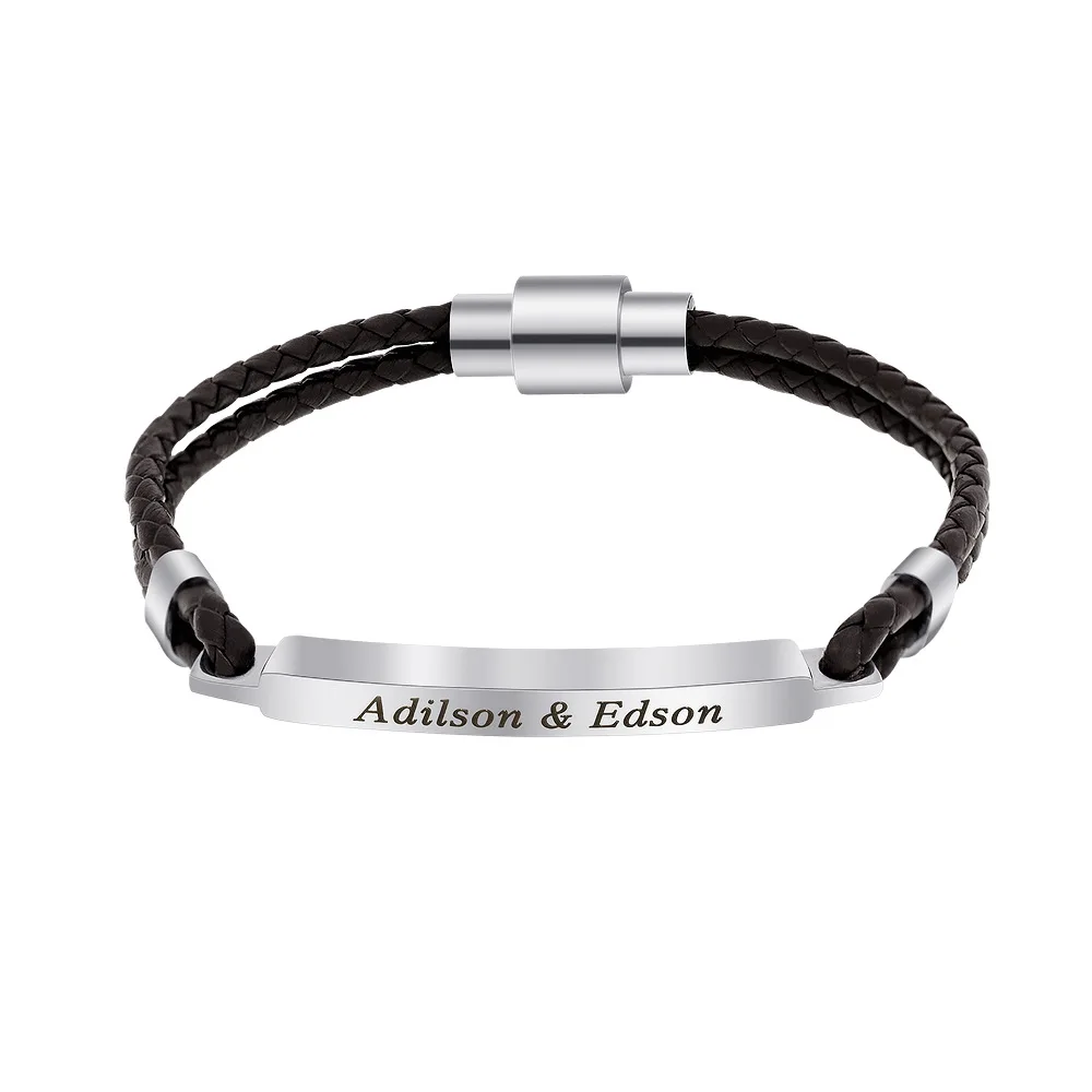 2021 Black Woven Bracelet Men's Boyfriend Luxury Personalized Custom Design Family Name Letter Bracelet Bangle
2021 Black Woven Bracelet Men's Boyfriend Luxury Personalized Custom Design Family Name Letter Bracelet Bangle
