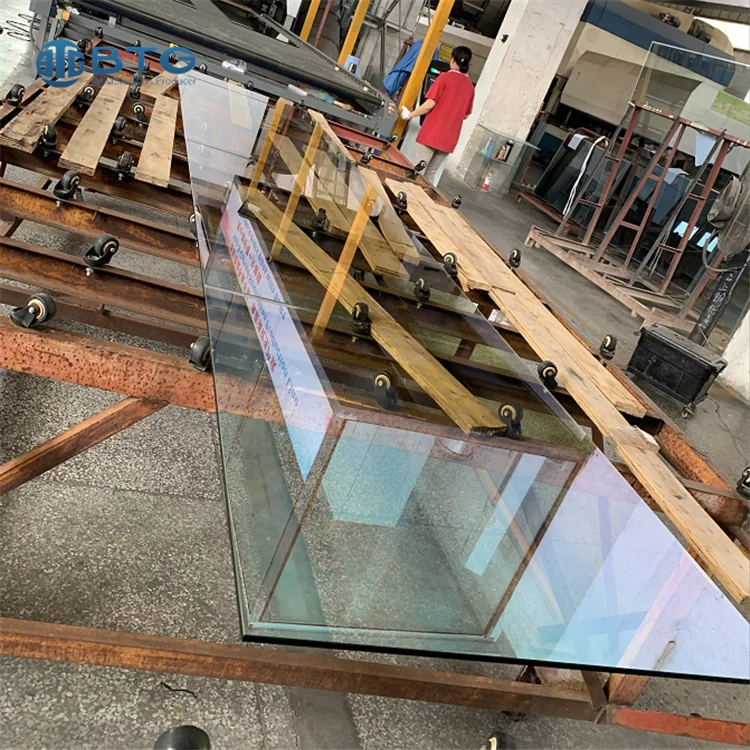 BTG high quality 12mm unbreakable clear dichroic tempered laminated glass factory price