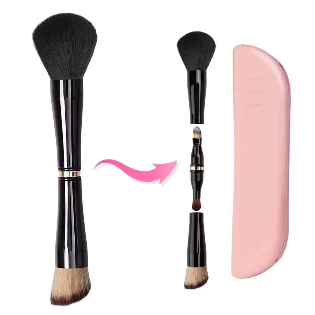4 In 1 Travel Makeup Brush Set With Case Double Makeup Brushes With Silicon Portable Cosmetic Face Brushes Holder
4 In 1 Travel Makeup Brush Set With Case Double Makeup Brushes With Silicon Portable Cosmetic Face Brushes Holder