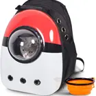 Portable customized plastic travel breathable pet carrier backpack