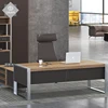Modern office furniture L shaped computer desk MDF melamine wooden veneer manager executive office desk