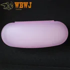 High quality semitransparent customizable logo portable foldable hot selling plastic glasses case