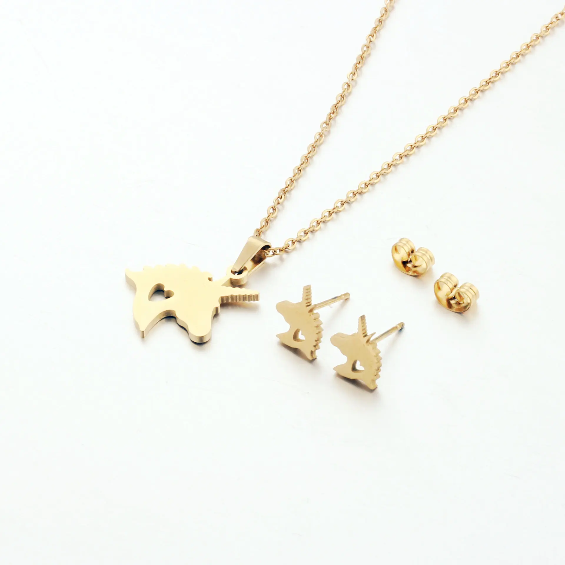 Titanium Steel 14k Gold Plated Unicorn Pendant Necklace 316L Stainless Steel Horse Jewelry Set For Women
Titanium Steel 14k Gold Plated Unicorn Pendant Necklace 316L Stainless Steel Horse Jewelry Set For Women
