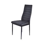 French style home furniture durable elegant PU leather Upholstered stacking cheap black dining chair wholesale
