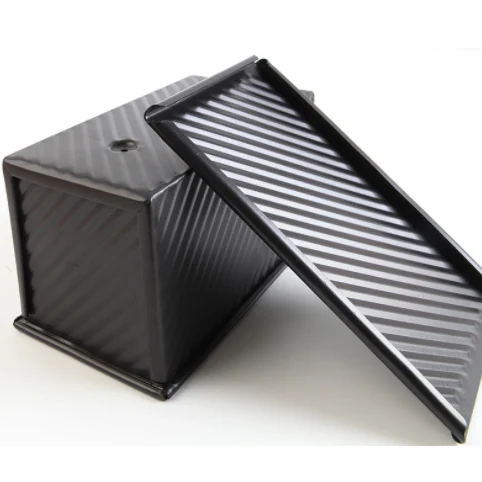Non Stick 450g Pullman Pan With Cover Corrugated Loaf Box Large Capacity Bread Pullman Tin, Black
Non Stick 450g Pullman Pan With Cover Corrugated Loaf Box Large Capacity Bread Pullman Tin, Black