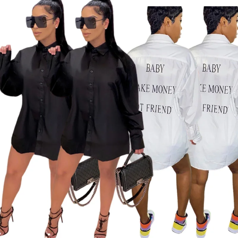 Solid Color Women Button Puff Long Sleeve Dress White Black Letter Print Shirt Dresses, White, khaki, pink, red, green, navy blue, black
Solid Color Women Button Puff Long Sleeve Dress White Black Letter Print Shirt Dresses, White, khaki, pink, red, green, navy blue, black