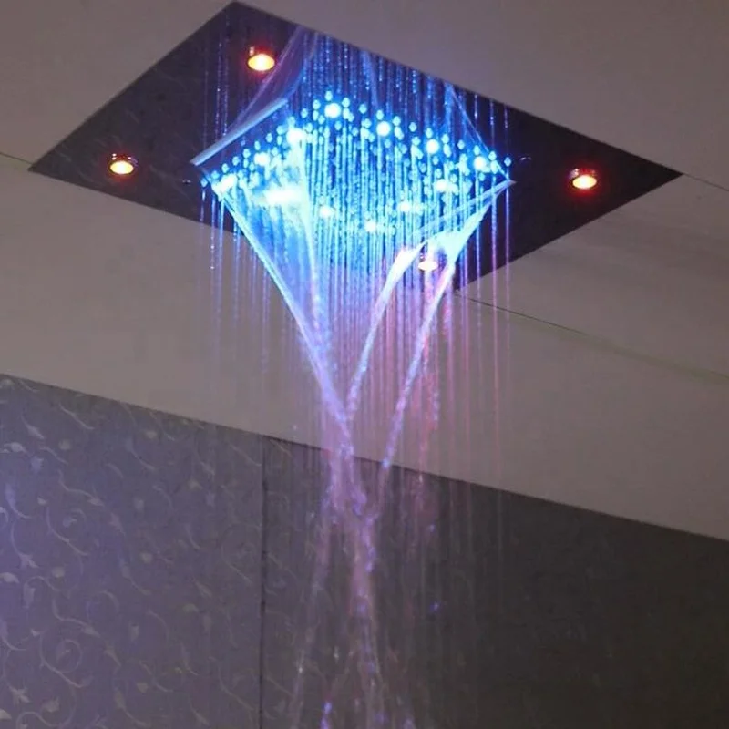 Big Rain Shower Head Shower Panel Dual 360 500mm Recessed Rain And Waterfall Shower System Buy Led Shower System 20 Inch Rain Shower Head Ceiling