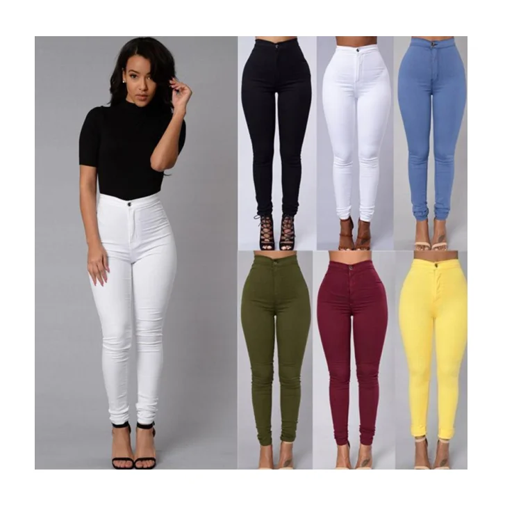 Sexy Candy Color Stretch women Material S-XXXL Plus Size Tight High Waist Pencil Pants set Women's Jeans, As pictures
Sexy Candy Color Stretch women Material S-XXXL Plus Size Tight High Waist Pencil Pants set Women's Jeans, As pictures
