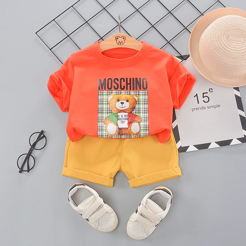 Fashion summer girls and boys suit toddler clothes 100% cotton short T shirt and pant baby clothing set children outfit
Fashion summer girls and boys suit toddler clothes 100% cotton short T shirt and pant baby clothing set children outfit