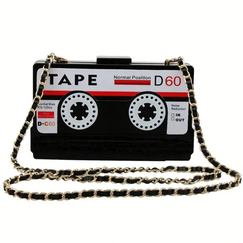 New Fashion Cassettes Transparent Acrylic Small Evening Clutch Bag Ladies Shoulder Party Chain Purse Handbags
New Fashion Cassettes Transparent Acrylic Small Evening Clutch Bag Ladies Shoulder Party Chain Purse Handbags