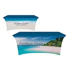 6ft Promotional Tradeshow display Exhibition event Stretch Table Cover Custom elastic tablecloth spandex Table Cloth