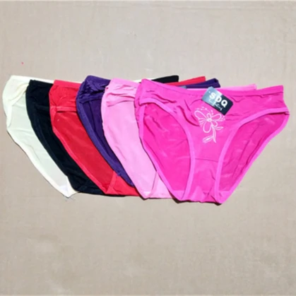 

0.32 usd NK264 Yiwu Amysi Garments Mix color free size elastic waist ice silk cool women underwear lady panties