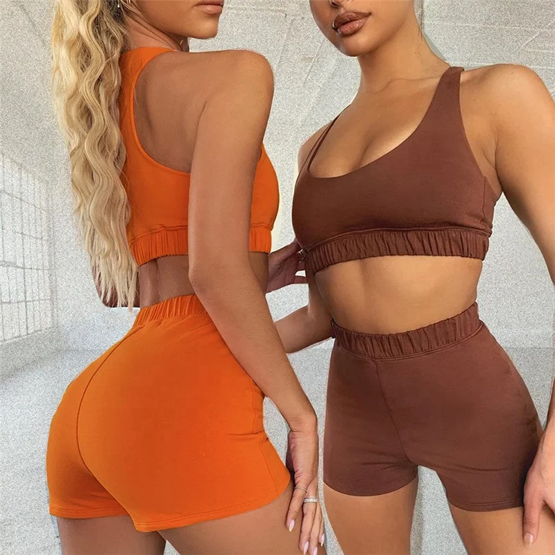 2021 New Arrivals Women Casual Crop Top And Shorts Matching Set Summer Two Piece Sets
2021 New Arrivals Women Casual Crop Top And Shorts Matching Set Summer Two Piece Sets