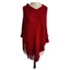 Women's Stereoscopic Pattern Fringes Shawls Wrap Poncho Ruana