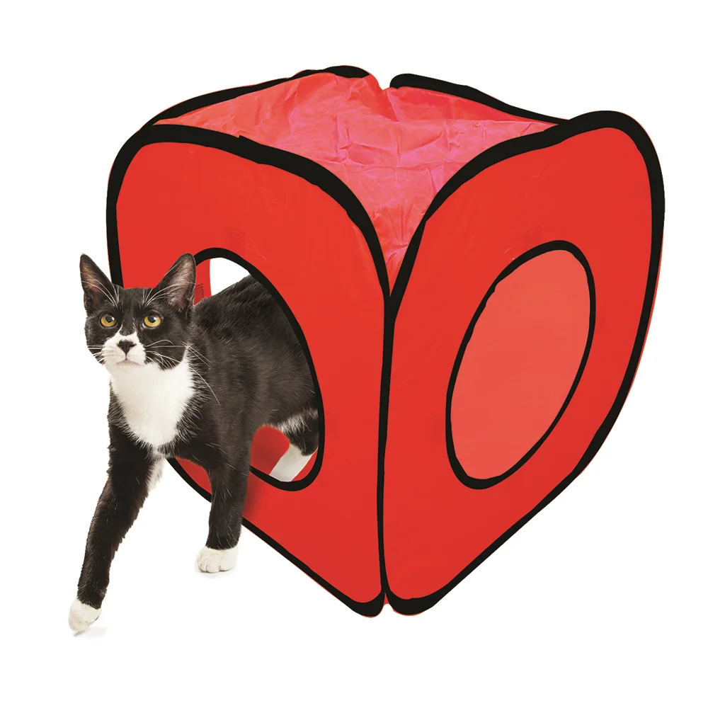 Cat Toy Pop Up Play Cube Foldable Play Tent Easy to Fold and Stock Toys for Cats Play Area, Customized color
Cat Toy Pop Up Play Cube Foldable Play Tent Easy to Fold and Stock Toys for Cats Play Area, Customized color