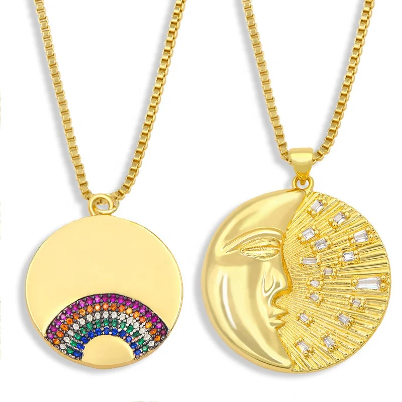 European American Female Clavicle Chain Jewelry Personality Pendant Diamond Rainbow Necklace, Gold
European American Female Clavicle Chain Jewelry Personality Pendant Diamond Rainbow Necklace, Gold