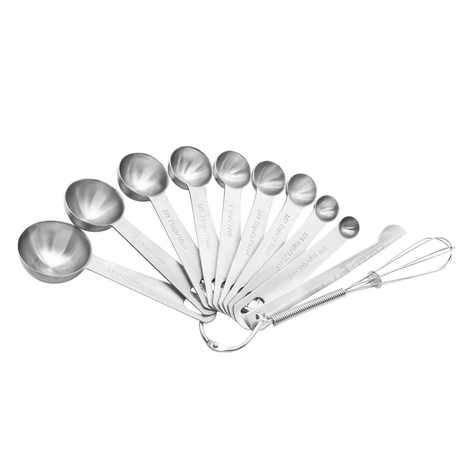 High quality 11 pieces customized logo stainless steel measuring spoons Set, As photo
High quality 11 pieces customized logo stainless steel measuring spoons Set, As photo