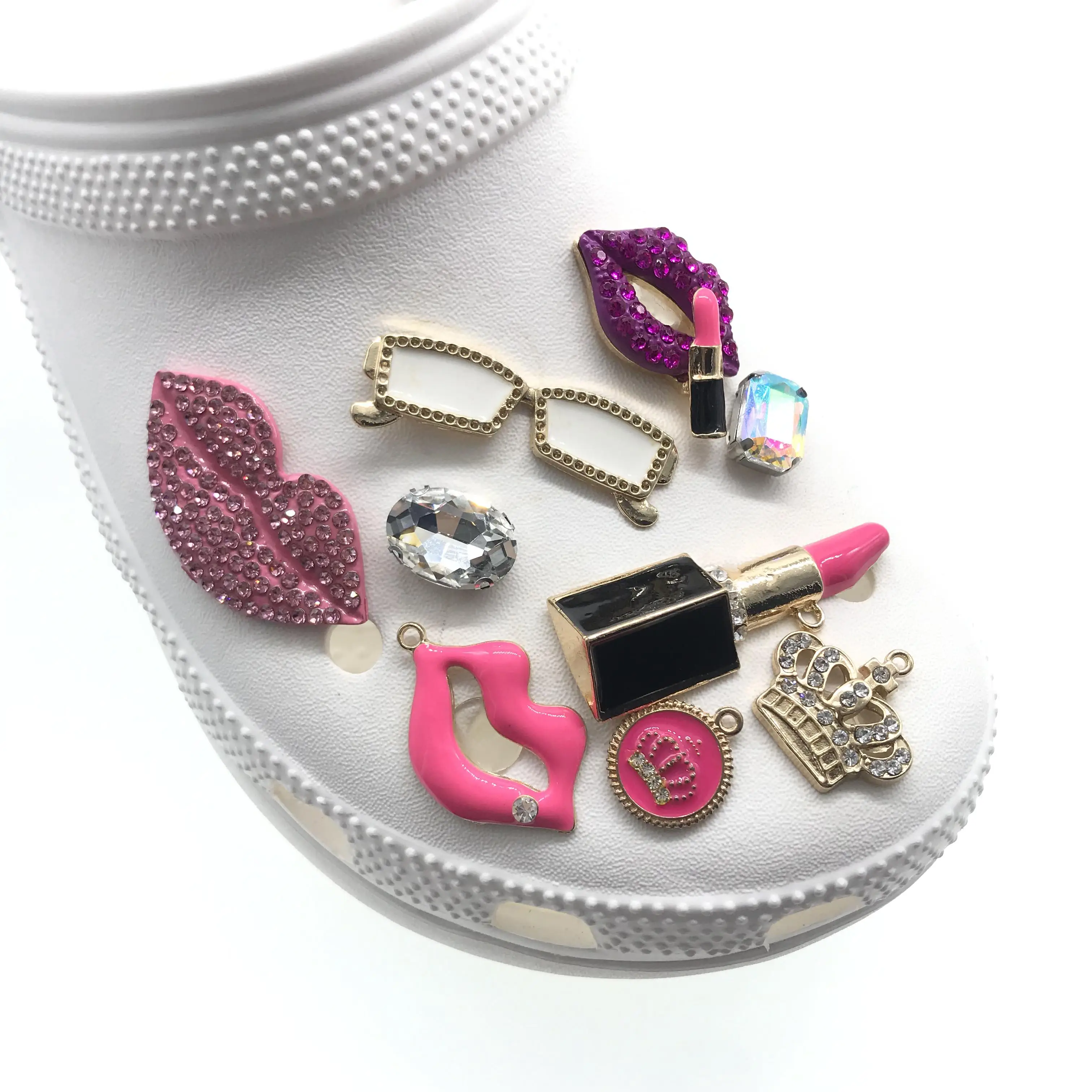 Hot sale high -class series hole shoes decoration accessories lips lipstick makeup bowknot bear crown panda for croc shoes, Picture
Hot sale high -class series hole shoes decoration accessories lips lipstick makeup bowknot bear crown panda for croc shoes, Picture