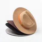 New Winter Leather Decoration Cowboy Wool Felt Hat for Kids Children