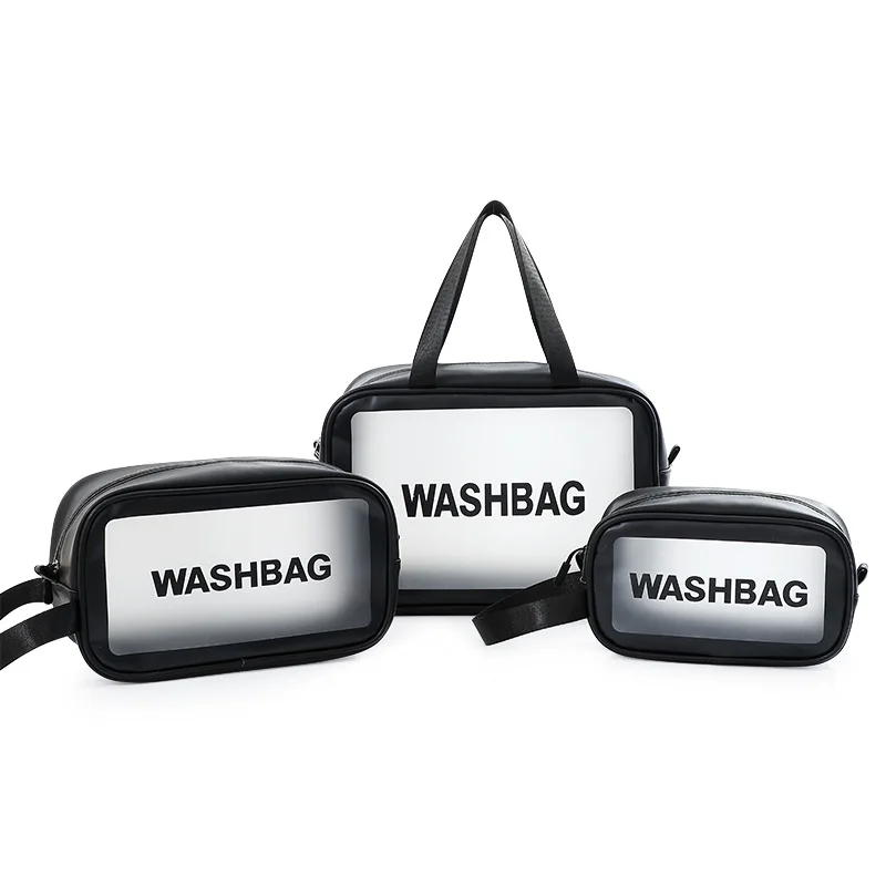 New PU Leather Transparent Wash Bag Set Clear PVC Cosmetic Bag For Women Men Pink Large Waterproof Toiletry Bag, Black, pink, white
New PU Leather Transparent Wash Bag Set Clear PVC Cosmetic Bag For Women Men Pink Large Waterproof Toiletry Bag, Black, pink, white