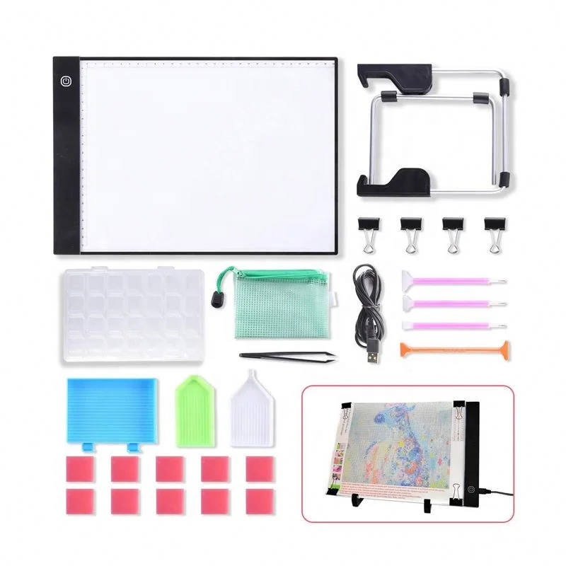 Moonzero Led Light Pad Stand For Diy Diamond Painting And Drawing Tools Set Organizer Drill Pen Clay Trays Accessories, Photo showed
Moonzero Led Light Pad Stand For Diy Diamond Painting And Drawing Tools Set Organizer Drill Pen Clay Trays Accessories, Photo showed
