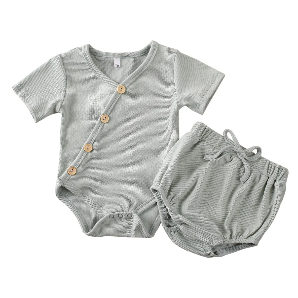 Unisex Newborn Baby Girls Boys Short Romper Button Bodysuit Shorts Pants Rib Pajamas Clothes Set, Picture
Unisex Newborn Baby Girls Boys Short Romper Button Bodysuit Shorts Pants Rib Pajamas Clothes Set, Picture