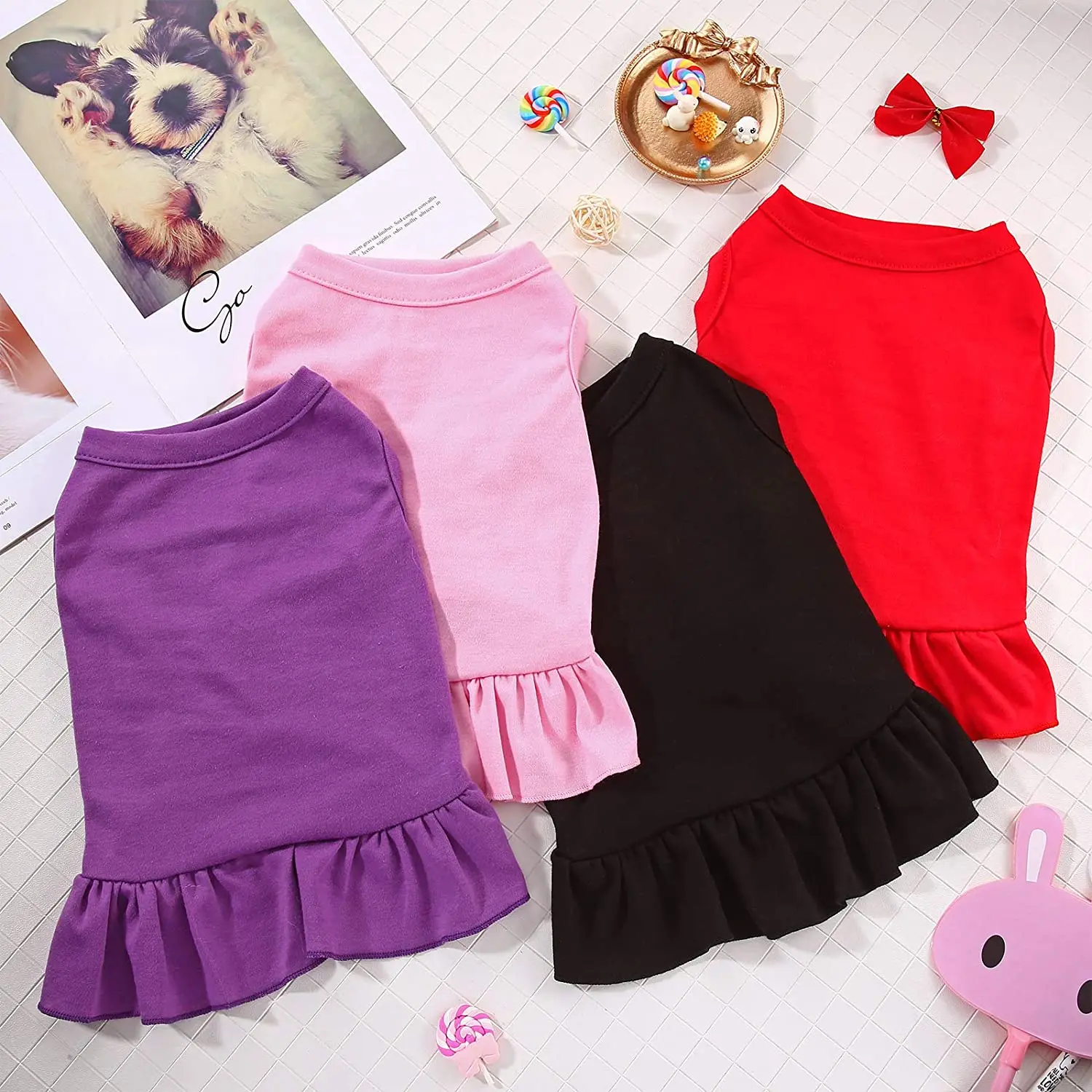 Amazon pet dog clothing pet t-shirt skirt solid color vest skirt pet dog summer t-shirt dog clothes
Amazon pet dog clothing pet t-shirt skirt solid color vest skirt pet dog summer t-shirt dog clothes