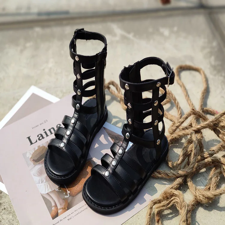 Tide brand Rome high-top flat-bottomed children's princess sandals for summer 2021 new fashion all-match sandals
Tide brand Rome high-top flat-bottomed children's princess sandals for summer 2021 new fashion all-match sandals
