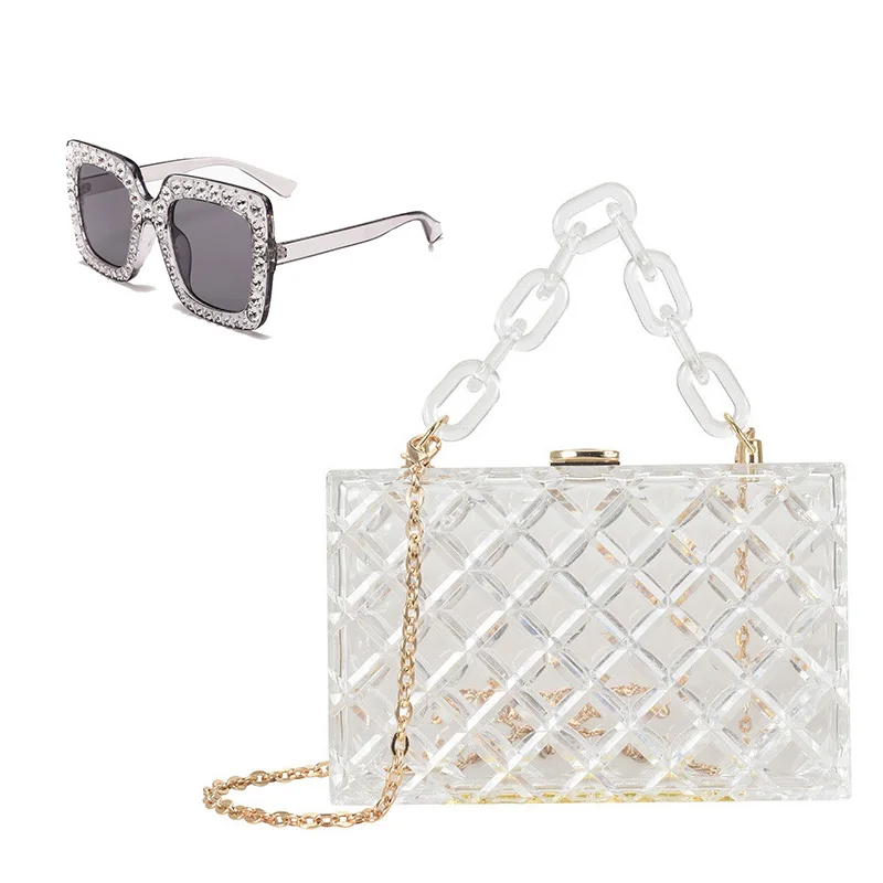 2021 Purse With Sunglasses Clear Bags Women Jelly Handbags Women Clutch Luxury Purse And Sunglasses Set, Silver,blue,grey,black,pink
2021 Purse With Sunglasses Clear Bags Women Jelly Handbags Women Clutch Luxury Purse And Sunglasses Set, Silver,blue,grey,black,pink