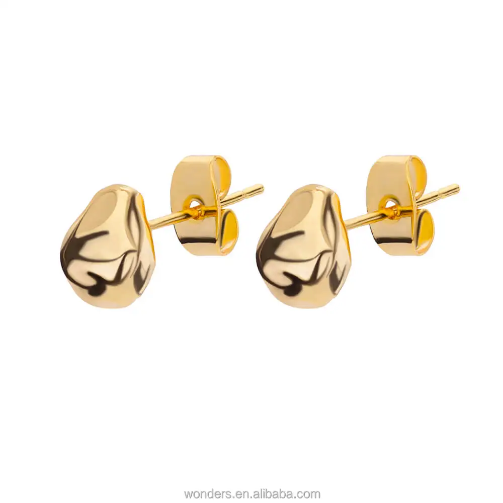 18K Gold Plated Minimalist Stone Shape Earrings Gold Plated Korean Popular Stud Earrings Jewelry
18K Gold Plated Minimalist Stone Shape Earrings Gold Plated Korean Popular Stud Earrings Jewelry