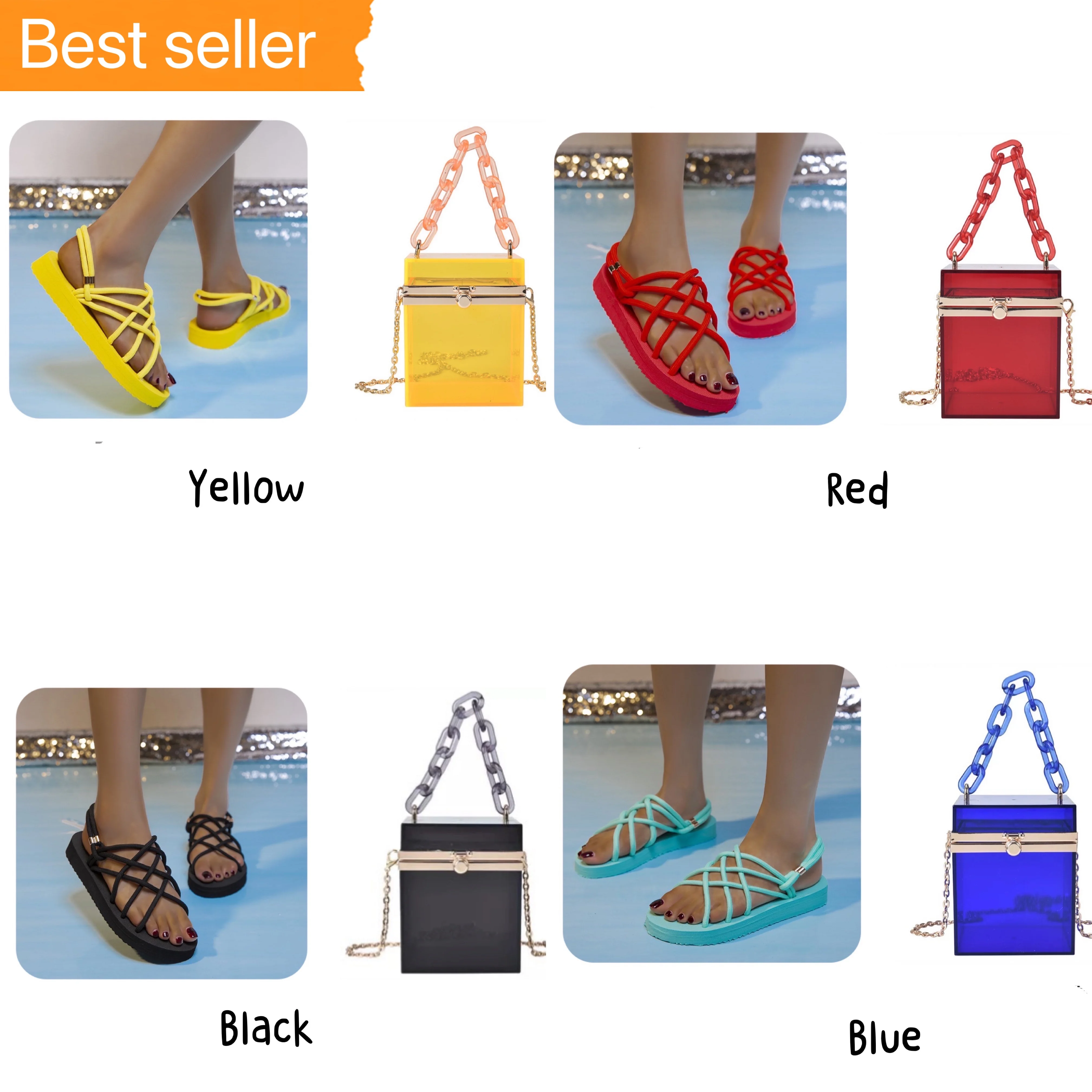 clear acrylic clutch box hand bags matching flat sandals slides shoes & and purse set match chain purses handbag 2021 for women, Candy colors
clear acrylic clutch box hand bags matching flat sandals slides shoes & and purse set match chain purses handbag 2021 for women, Candy colors
