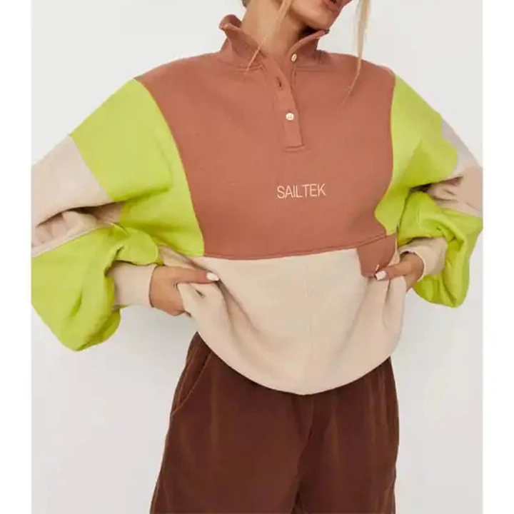 Cotton Streetwear Color Block Hoodie Custom Fleece Pullover Sweatshirt Women Hoodies
Cotton Streetwear Color Block Hoodie Custom Fleece Pullover Sweatshirt Women Hoodies