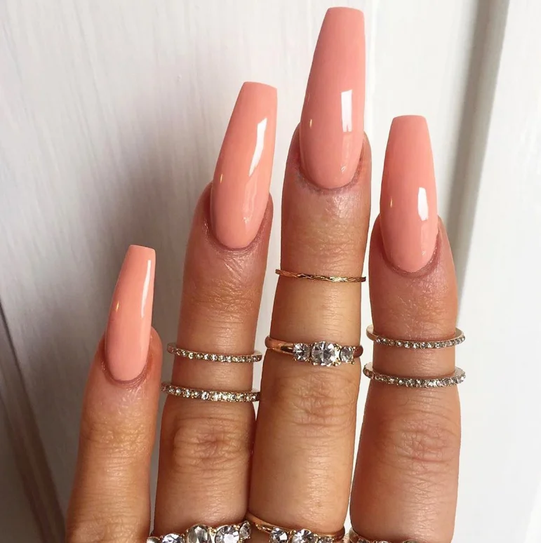 long Ballerina pink orange press on nails shenzhen plain press on nails finger nails false press
long Ballerina pink orange press on nails shenzhen plain press on nails finger nails false press
