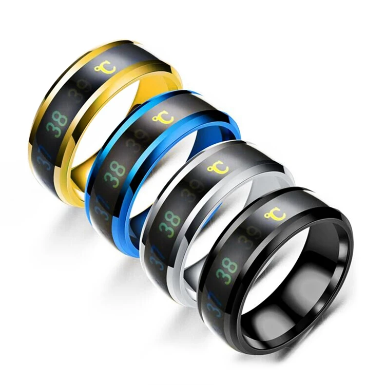 Simple Couple Jewelry Gift Men Finger Silver Black Titanium Steel Women Intelligent Mood Temperature Sensitive Rings, As shown
Simple Couple Jewelry Gift Men Finger Silver Black Titanium Steel Women Intelligent Mood Temperature Sensitive Rings, As shown